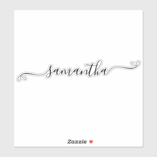 Schattigee boog handtekening naam laptop sticker (Vel)