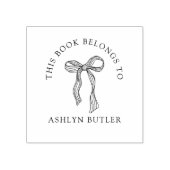 Schattigee boog persoonlijke bibliotheek boek stem rubberstempel (Afrduk)