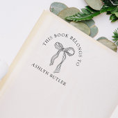 Schattigee boog persoonlijke bibliotheek boek stem rubberstempel