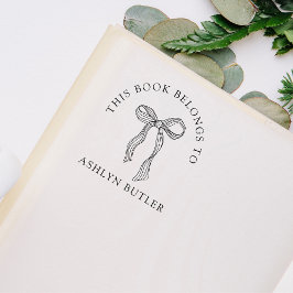 Schattigee boog persoonlijke bibliotheek boek stem rubberstempel