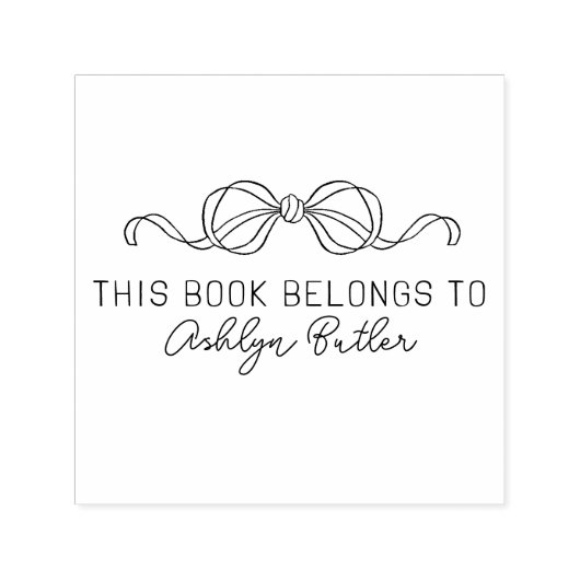 Schattigee boog persoonlijke bibliotheek boek zelf  zelfinktende stempel (Design)