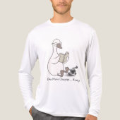 Schattigee Bookish Duck Reading met Coffee T shirt (Voorkant volledig)