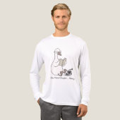 Schattigee Bookish Duck Reading met Coffee T shirt (Voorkant)