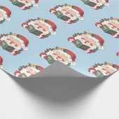 Schattigee Bookish Santa Claus Cadeaupapier (Hoek)