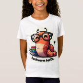 Schattigee Bookworm Pun Terug naar school T-shirt (Voorkant)