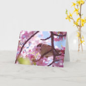 Schattigee boommus op de kersenboom kaart (Gele Bloem)