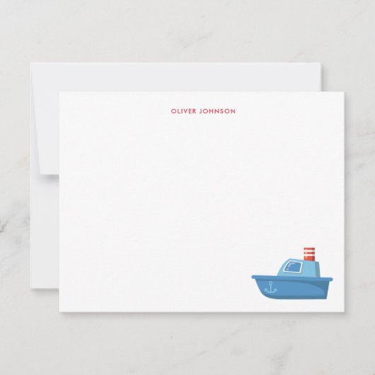 Schattigee boot Kinder dank u Bedankkaart (Voorkant)