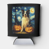 Schattigee Border Collie Dog Halloween Jack O Lant Blikjeskoeler (Voorkant)