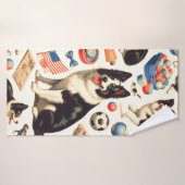 Schattigee Border Collie Illustratie Badhanddoek (Badhanddoek)
