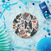Schattigee Border Collie Illustratie Papieren Bordje (Feest)