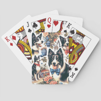 Schattigee  Border Collie Illustratie Pokerkaarten