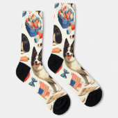 Schattigee Border Collie Illustratie Sokken (Rechts)