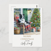 Schattigee Border Collie kerstvakantie Briefkaart (Voorkant / Achterkant)
