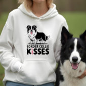 Schattigee Border Collie Kust Cartoon Puppy Honden Hoodie