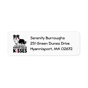 Schattigee Border Collie Kust Puppy Hondenliefhebb Etiket