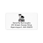 Schattigee Border Collie Kust Puppy Hondenliefhebb Etiket (Voorkant)