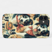 Schattigee Border Collie naadloos Case-Mate iPhone Case (Achterkant (horizontaal))
