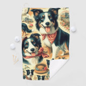 Schattigee Border Collie naadloos Golfhanddoek (Insitu)