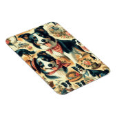 Schattigee Border Collie naadloos Magneet (Rechterzijde)