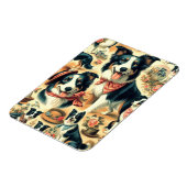 Schattigee Border Collie naadloos Magneet (Linkerzijde)