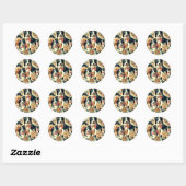 Schattigee Border Collie naadloos Ronde Sticker (Vel)