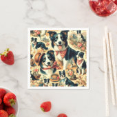Schattigee Border Collie naadloos Servet (Insitu)
