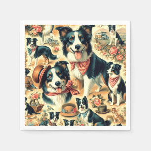 Schattigee Border Collie naadloos Servet