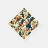 Schattigee Border Collie naadloos Servet (Hoek)