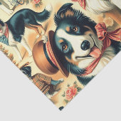 Schattigee Border Collie naadloos Tissuepapier (Detail)