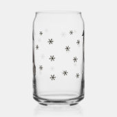 Schattigee Border Collie Snowflakes Hondennaam Blikvorm Glas (Links)