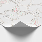 Schattigee borduurstijl konijn cadeaupapier