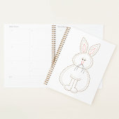 Schattigee borduurstijl konijn planner