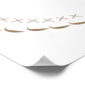 Schattigee borduurstijl konijn poster (Hoek)