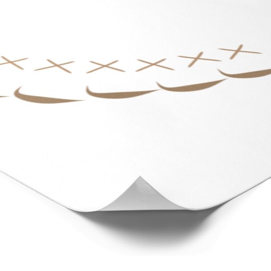 Schattigee borduurstijl konijn poster (Hoek)