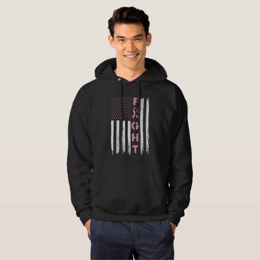 Schattigee borstkanker Bewustzijn Vrienden Eenheid Hoodie (Voorkant volledig)