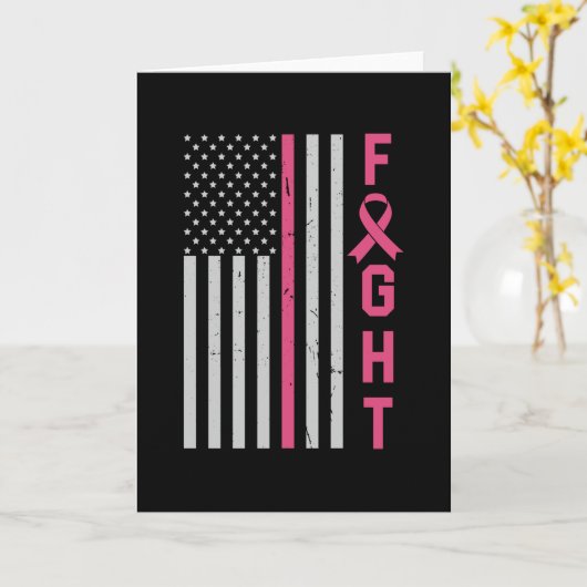 Schattigee Borstkanker Bewustzijn Vrienden Gezinss Kaart (Gele Bloem)