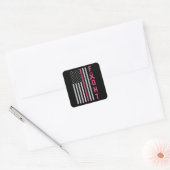 Schattigee Borstkanker Bewustzijn Vrienden Gezinss Vierkante Sticker (Envelop)