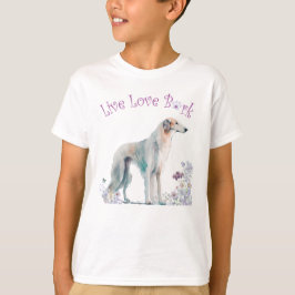 Schattigee Borzoi Hondenbloem T-shirt