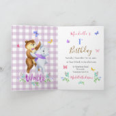 Schattigee Bos Beren Waltzing 1e Verjaardag Party (Binnen)