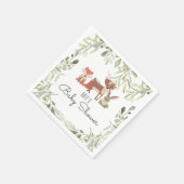 Schattigee Bos Dieren Baby shower Sprinkle Servet (Hoek)