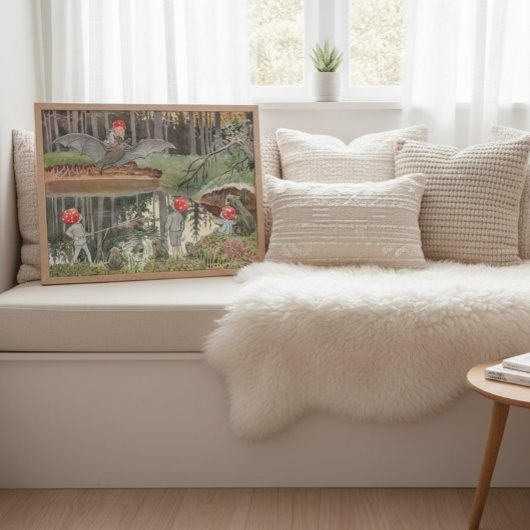 Schattigee Bos Kinderen Fairy Elsa Beskow Poster