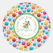 Schattigee Bos Vossen Dansen Charleston Green Ging Ronde Sticker (Voorkant)