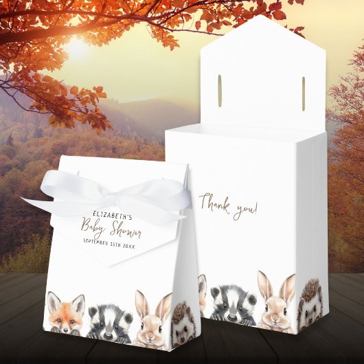 Schattigee Bos Vrienden Woodland Dieren Baby showe Bedankdoosjes