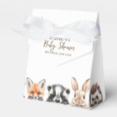 Schattigee Bos Vrienden Woodland Dieren Baby showe Bedankdoosjes (Voorkant Zijde)