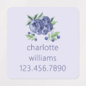 Schattigee bosbessen Fruit Terug naar School Kledi Labels (Design 2)