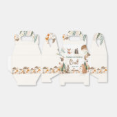 Schattigee bosdieren 1e verjaardagsfeest bedankdoosjes (Uitgevouwen)