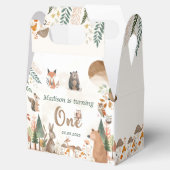 Schattigee bosdieren 1e verjaardagsfeest bedankdoosjes (Geopend)
