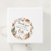 Schattigee bosdieren 1e verjaardagsfeest bedankjes labels (In situ)