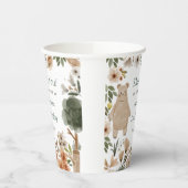 Schattigee bosdieren 1e verjaardagsfeest papieren bekers (Links)