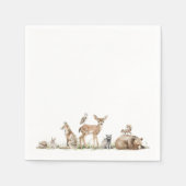 Schattigee bosdieren Baby shower servetten (Voorkant)